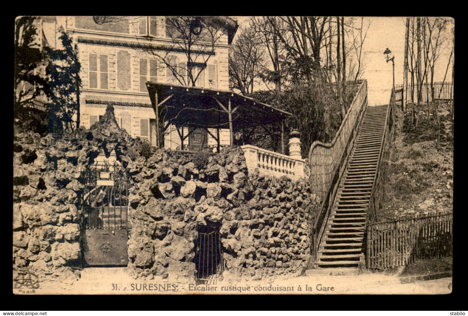 92 - SURESNES - ESCALIER RUSTIQUE CONDUISANT A LA GARE - Suresnes