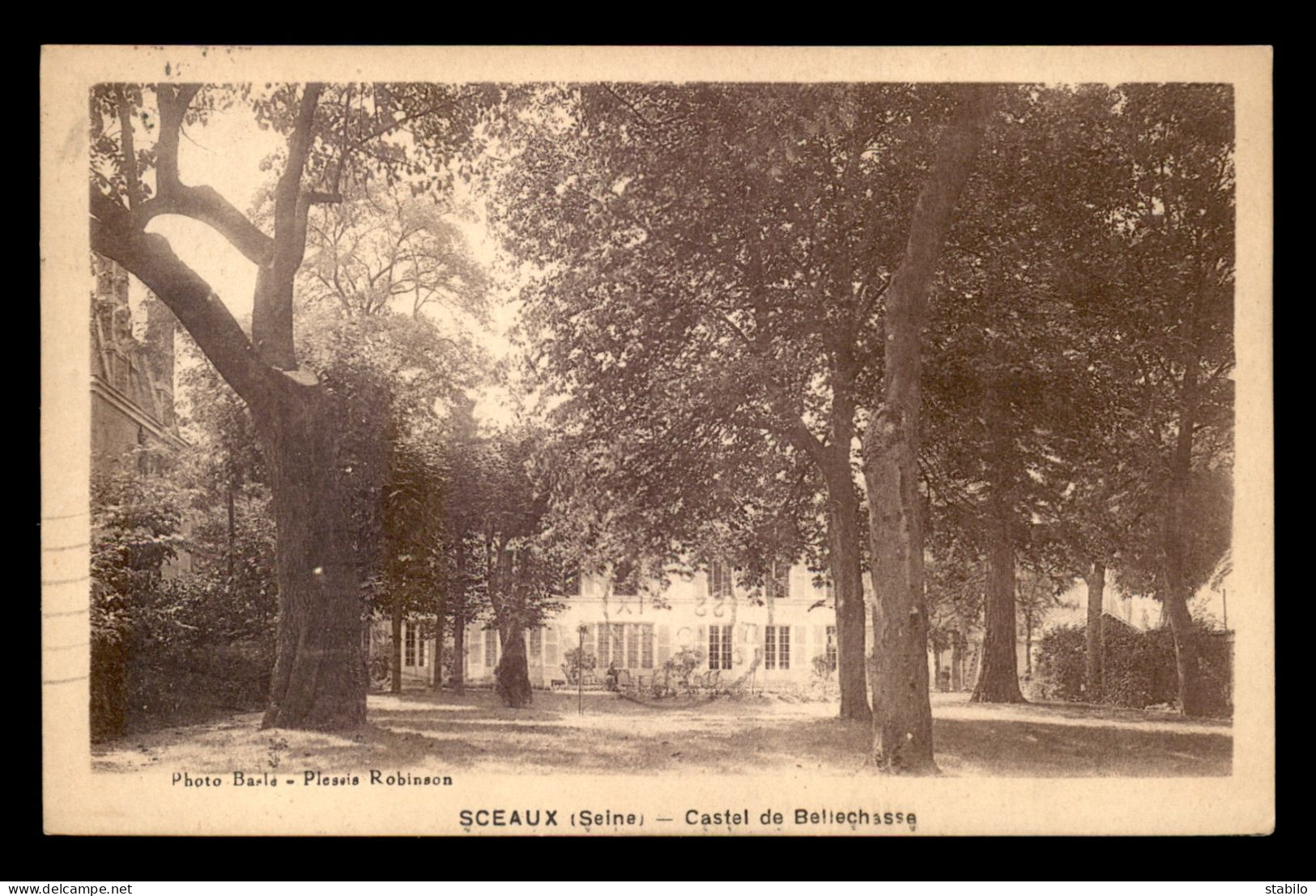 92 - SCEAUX - CASTEL DE BELLECHASSE - CARTE AUTOGRAPHE DU PRORIETAIRE - Sceaux