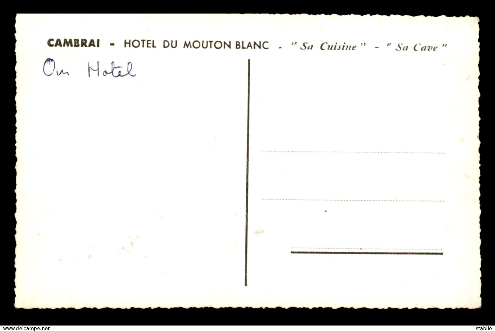 59 - CAMBRAI - HOTEL DU MOUTON BLANC - Cambrai