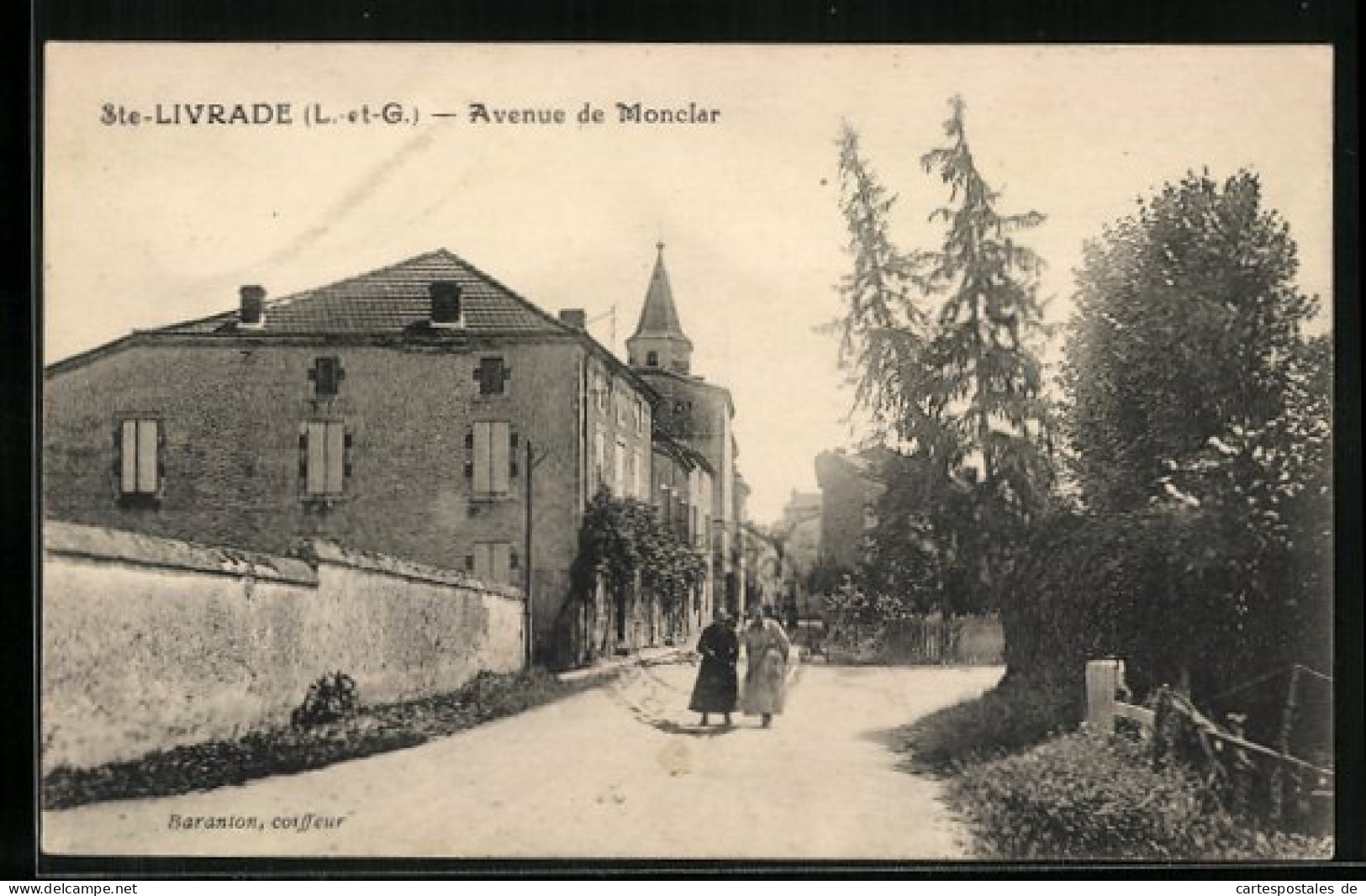 CPA Ste-Livrade, Avenue De Monclar  - Other & Unclassified