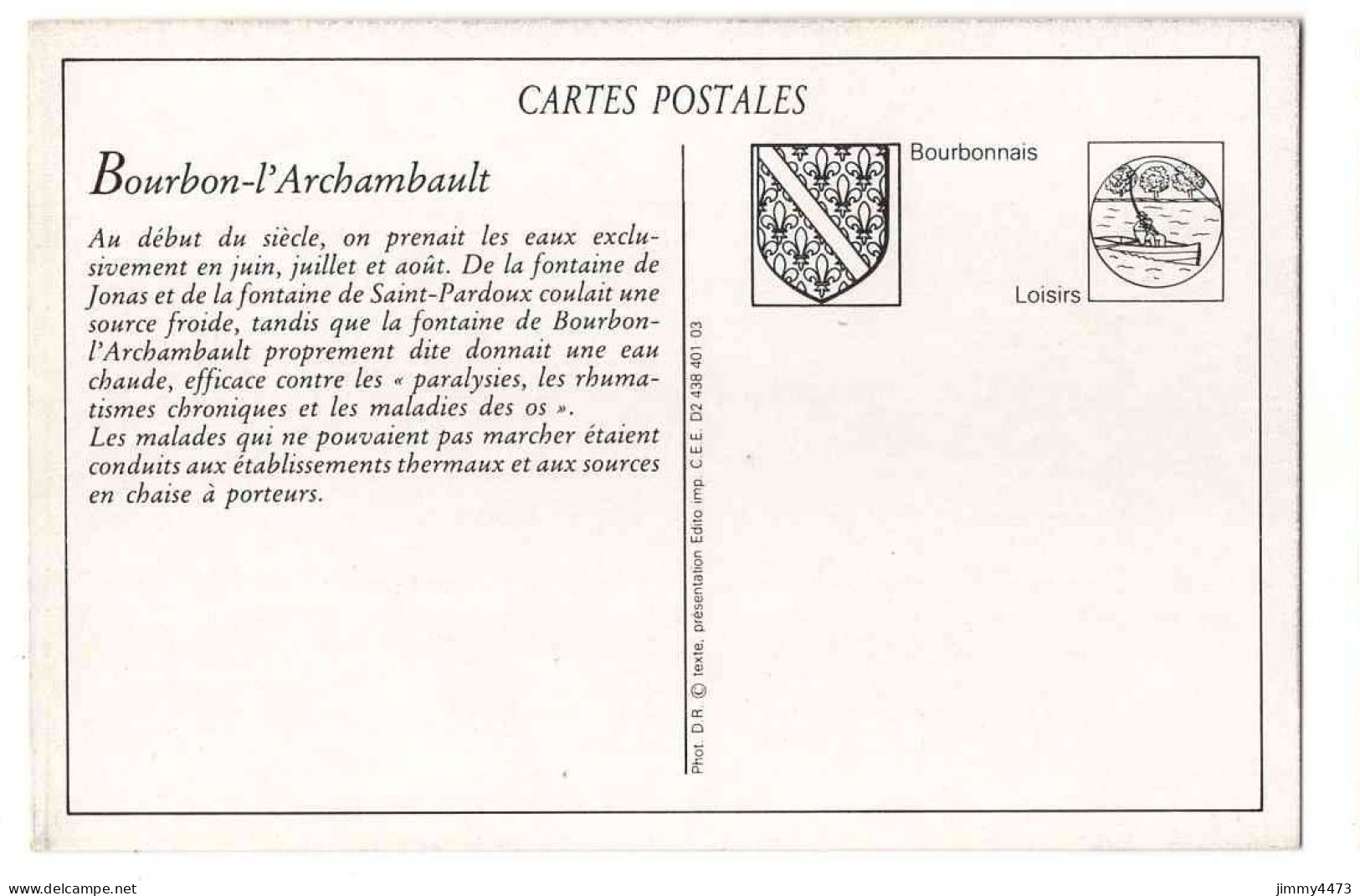 CPA (Repro) - BOUBON-L'ARCHAMBAULT - Chaise à Porteurs - Texte Au Dos - Bourbon L'Archambault