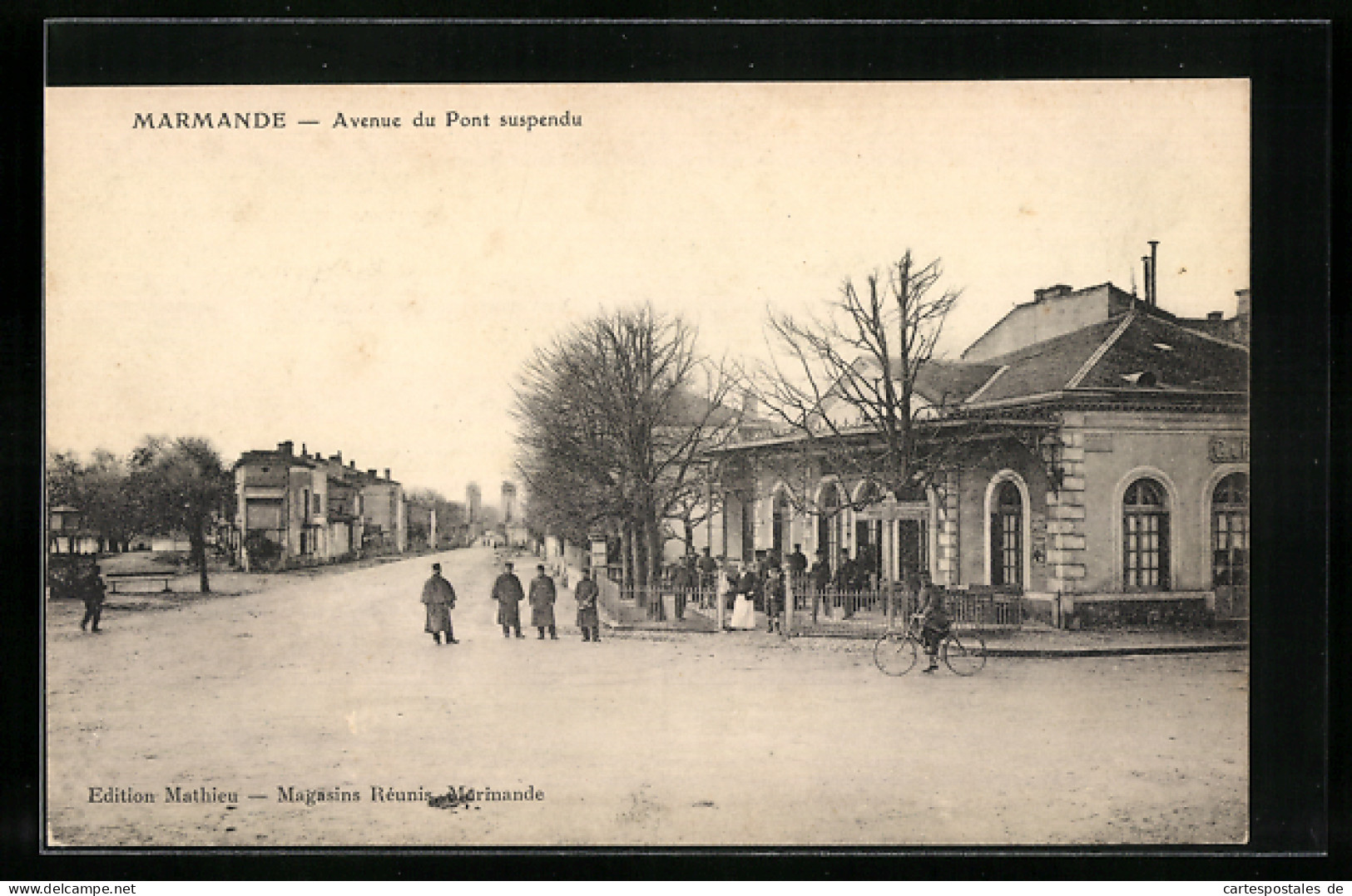 CPA Marmande, Avenue Du Pont Suspendu  - Marmande