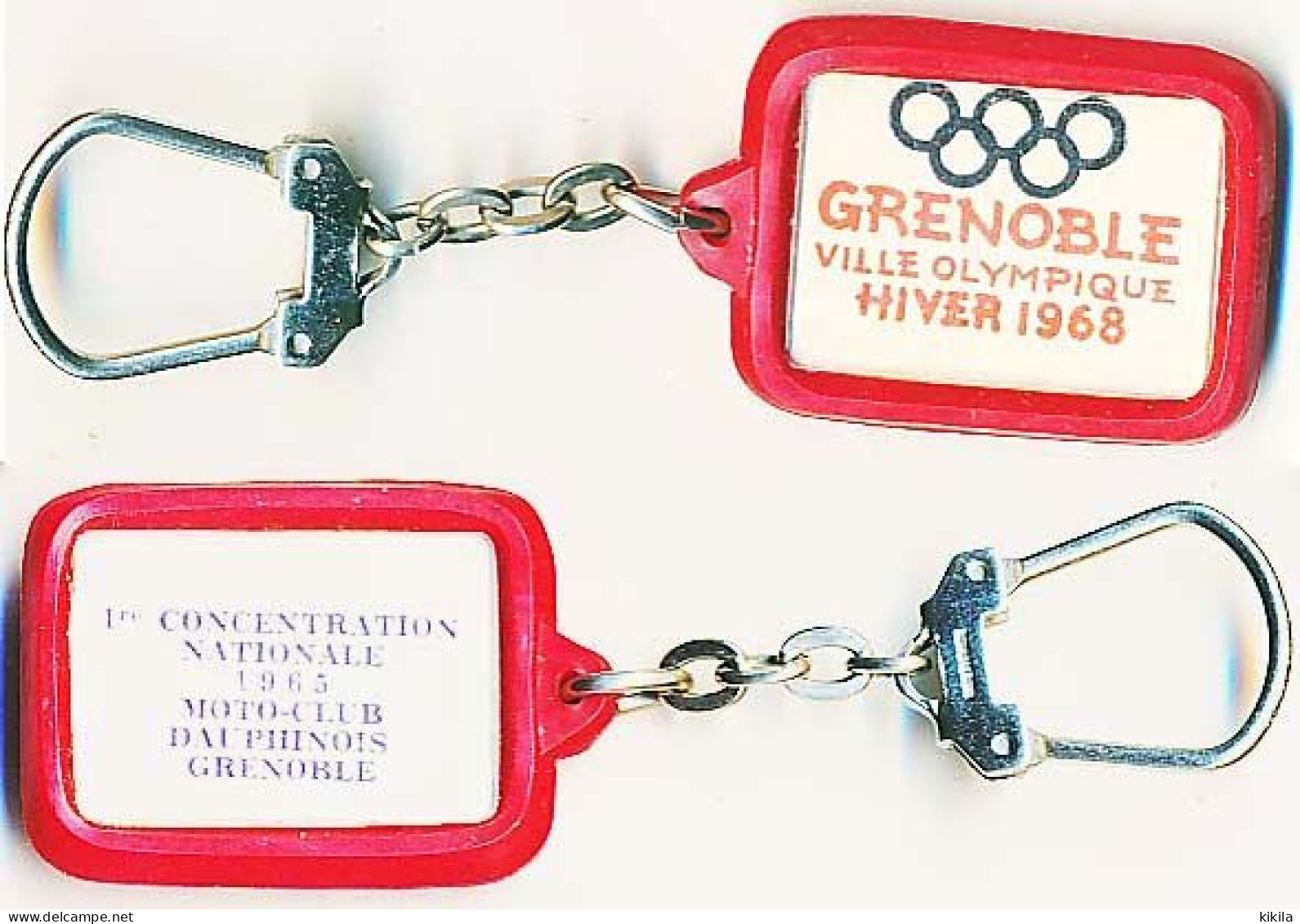 Porte-clefs Des Xèmes Jeux Olympiques D'Hiver De GRENOBLE 1968  Olympic Games 68 1ère Concentration Nationale MOTO-CLUB* - Other & Unclassified