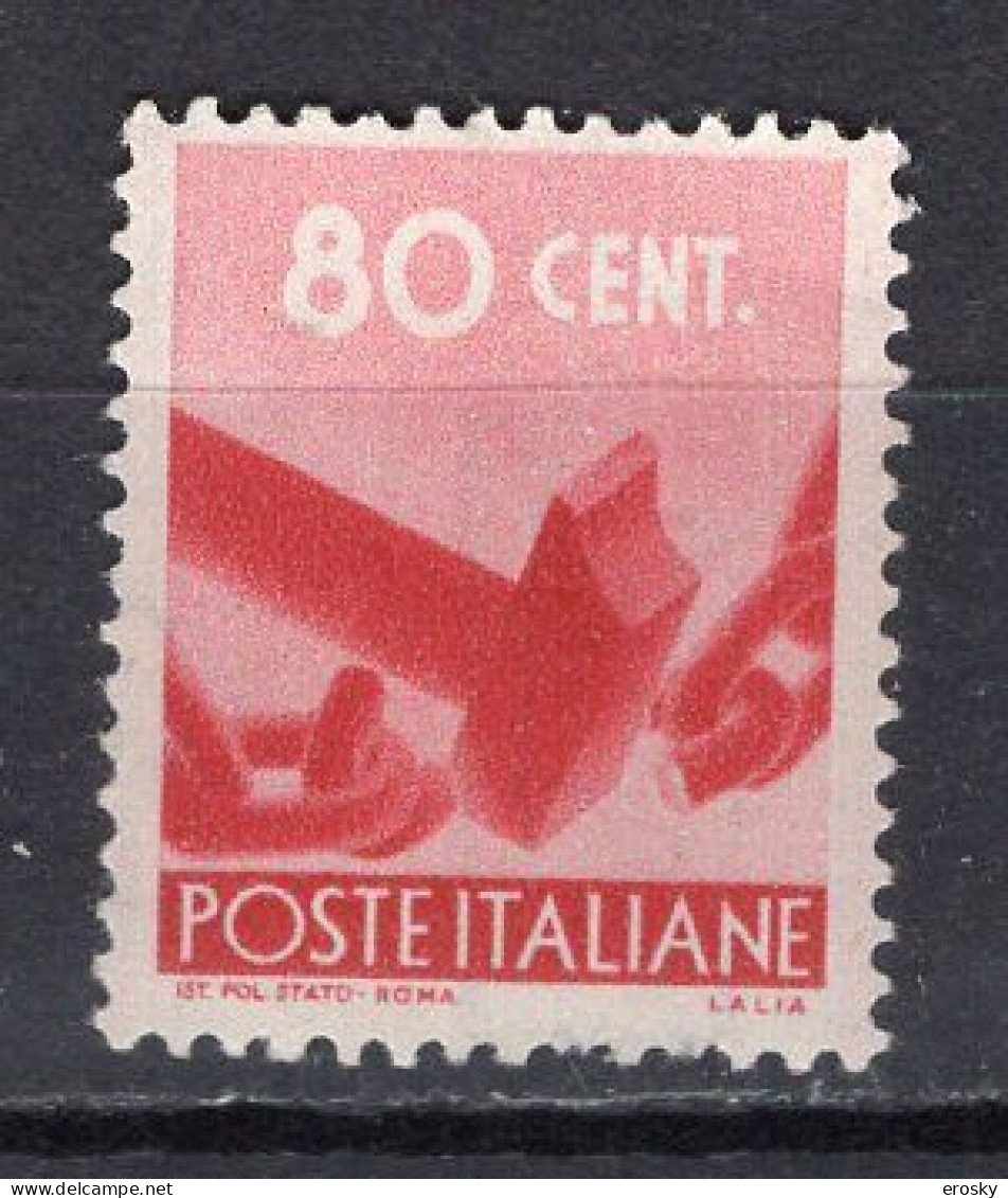 Y0007 - ITALIA Ss N°549 - ITALIE Yv N°487 ** DEMOCRATICA - 1946-60: Neufs