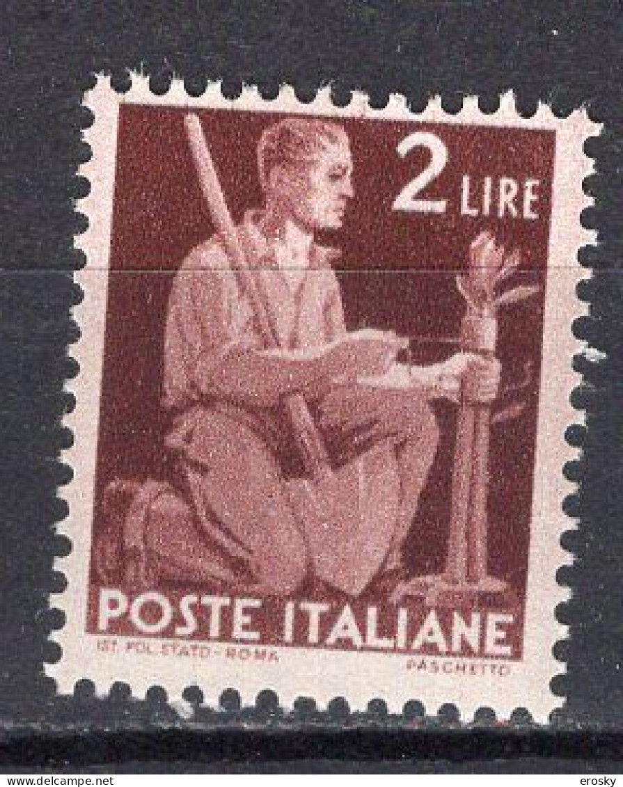 Y0010 - ITALIA Ss N°552 - ITALIE Yv N°490 * DEMOCRATICA - 1946-60: Nieuw/plakker