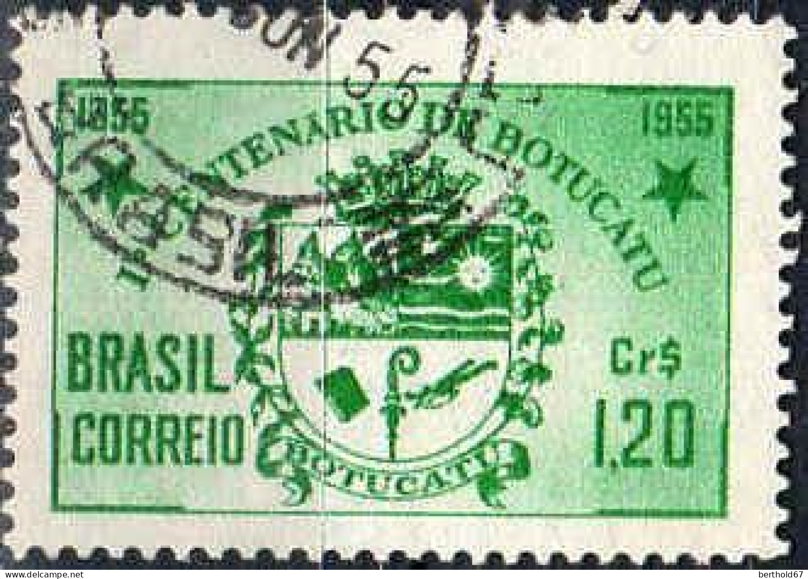 Brésil Poste Obl Yv: 604 Mi:878 I.Centenario De Botucatu Armoiries (TB Cachet Rond) - Used Stamps