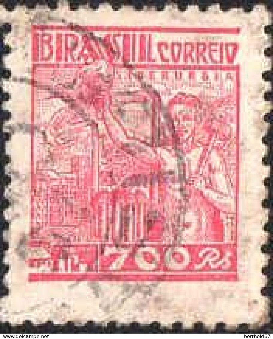 Brésil Poste Obl Yv: 389 Mi:617xII Siderurgia (TB Cachet Rond) - Usados