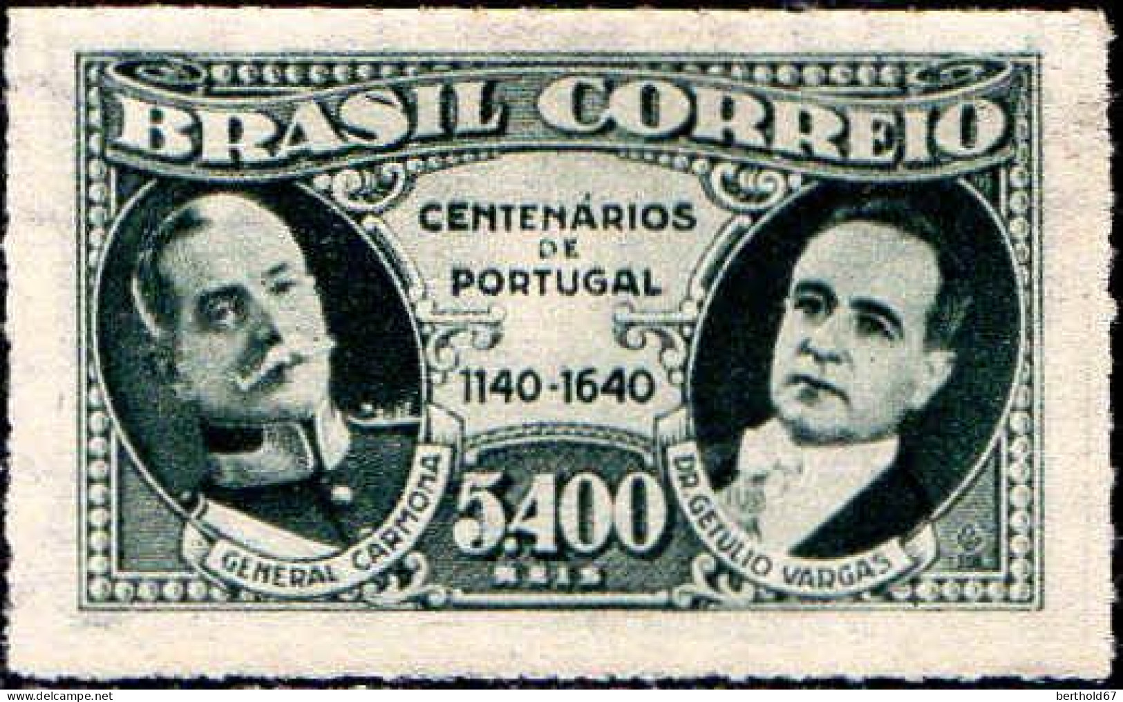 Brésil Poste N** Yv: 372 Mi:546 General Camona & Getulio Vargas - Unused Stamps