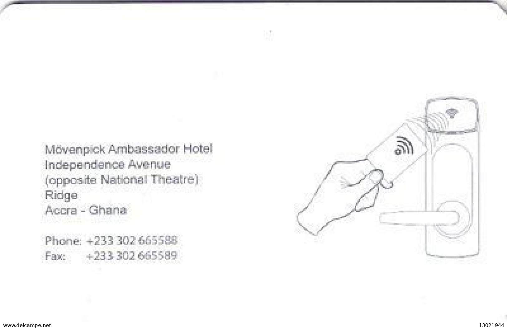 GHANA  KEY HOTEL   Mövenpick Ambassador Hotel Accra - Hotelkarten