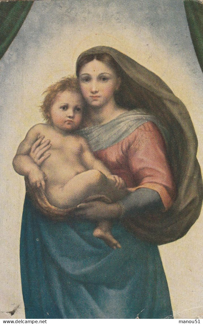 Tableau - Raffaello Santi : Teil Der Sixtinischen Madonna - Peintures & Tableaux