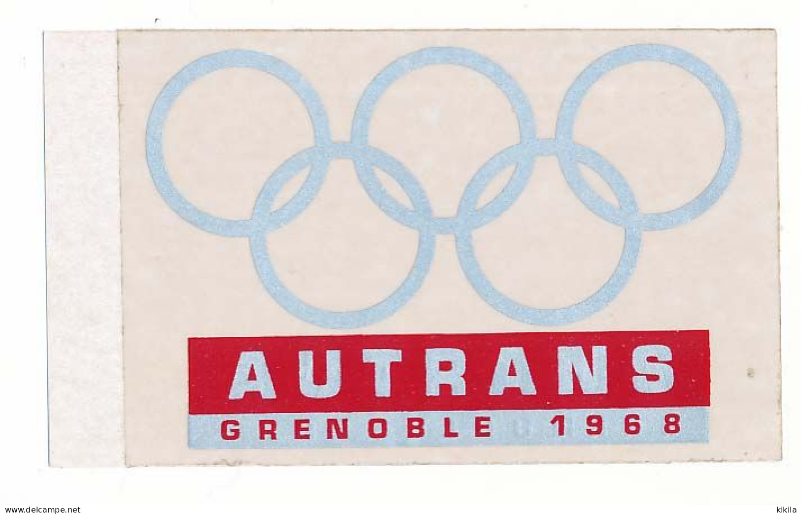 Autocollant  X° Jeux Olympiques D'Hiver De GRENOBLE 1968 Olympic Games 68 AUTRANS - Autres & Non Classés