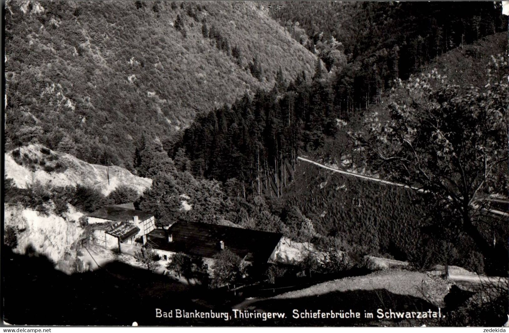 H2436 - Bad Blankenburg - Schieferbrüche Gaststätte - Foto Schmiedeknecht Handabzug - Bad Blankenburg