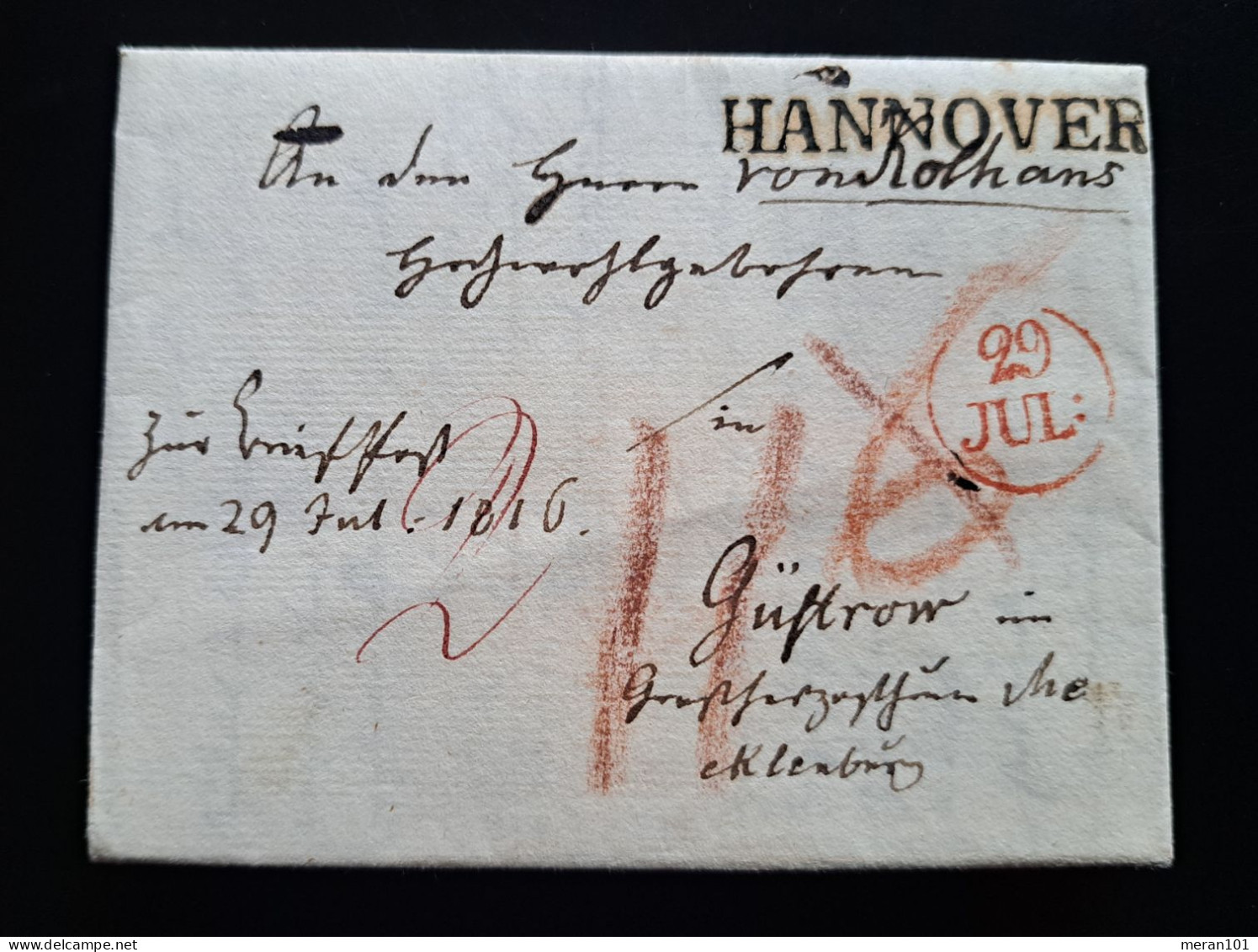 Vorphilatelie 1814, Brief Mit Inhalt HANNOVER, Feuser 1370-5 - Préphilatélie