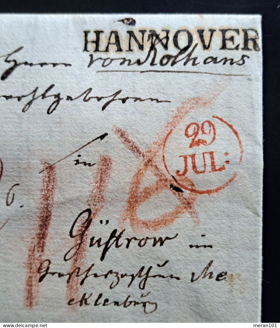 Vorphilatelie 1814, Brief Mit Inhalt HANNOVER, Feuser 1370-5 - [Voorlopers