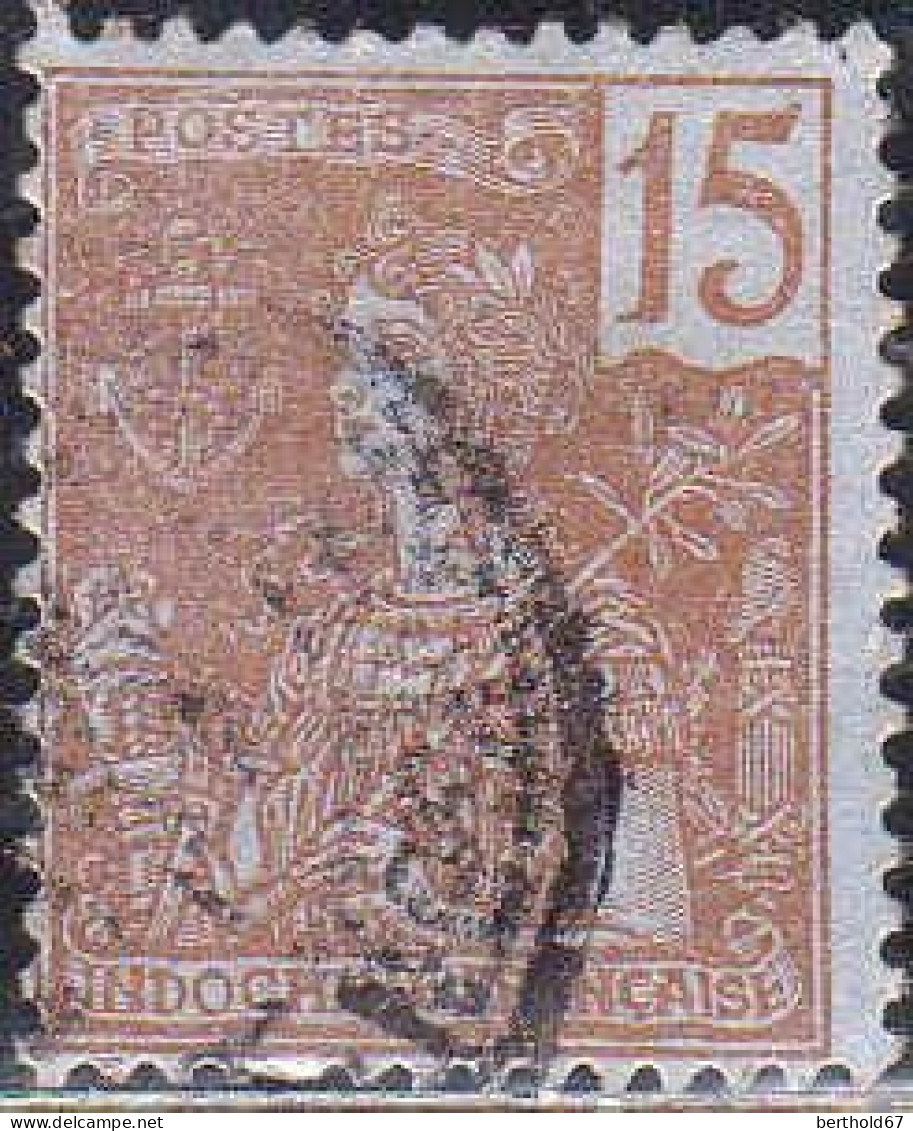 Indochine Poste Obl Yv: 29 Mi:29 Allégorie De Grasset (cachet Rond) - Used Stamps