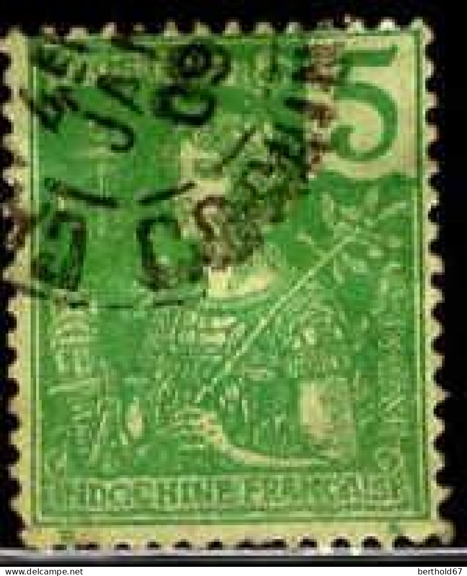 Indochine Poste Obl Yv: 27 Mi:27 Allégorie De Grasset (TB Cachet Rond) - Used Stamps