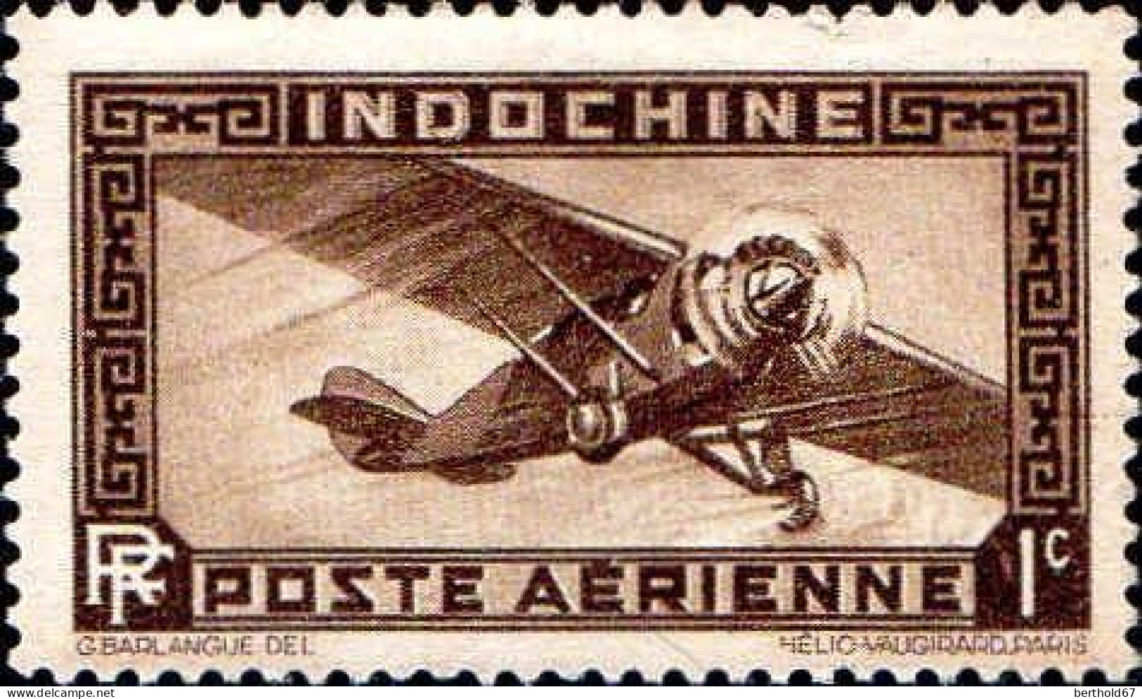 Indochine Avion N** Yv: 1 Mi:184 Monoteur - Poste Aérienne