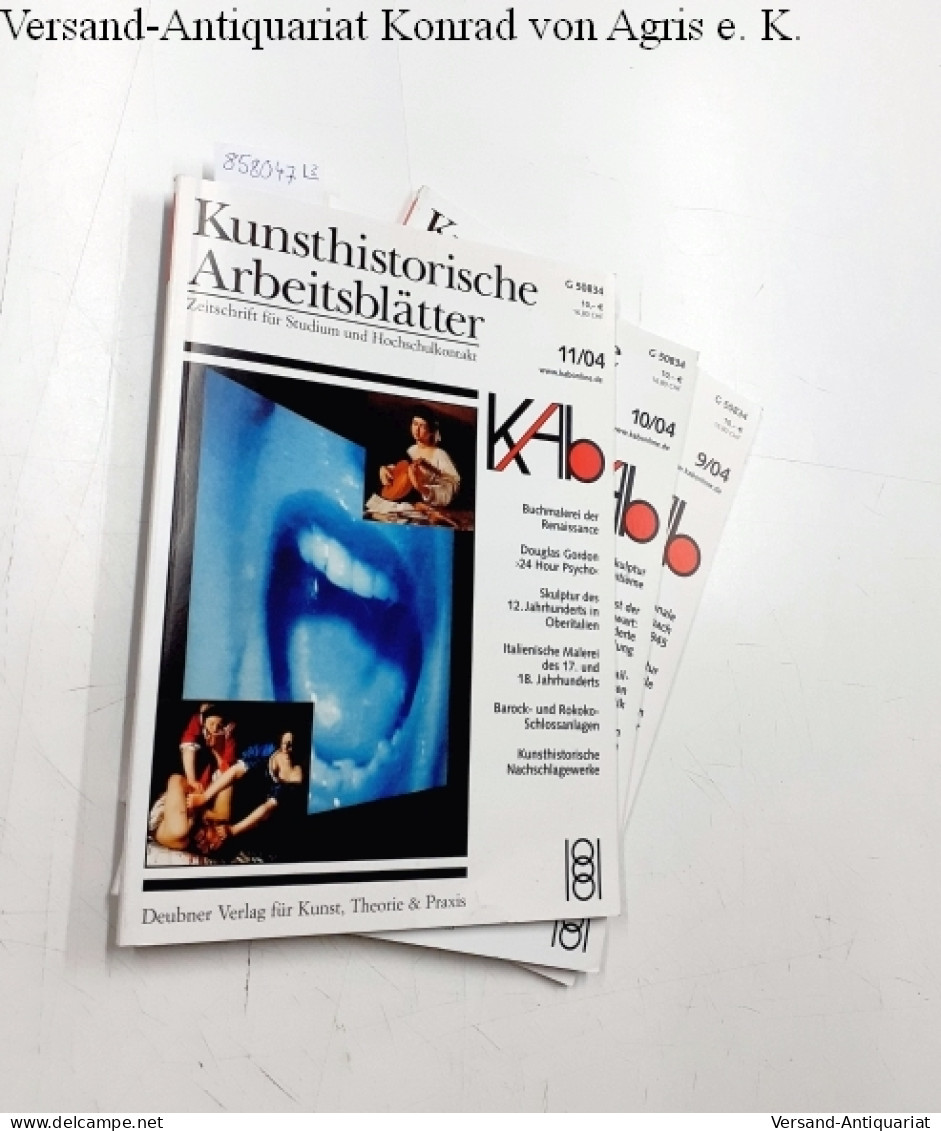 Kunsthistorische Arbeitsblätter Jahrgang 2004, 3 Zeitschriften,  Monatsschrift - Other & Unclassified