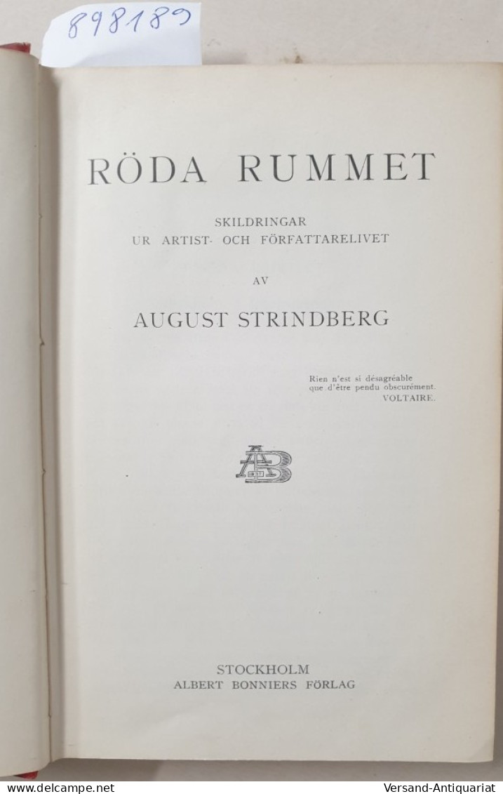 Samlade Skrifter : Röda Rummet : - Other & Unclassified