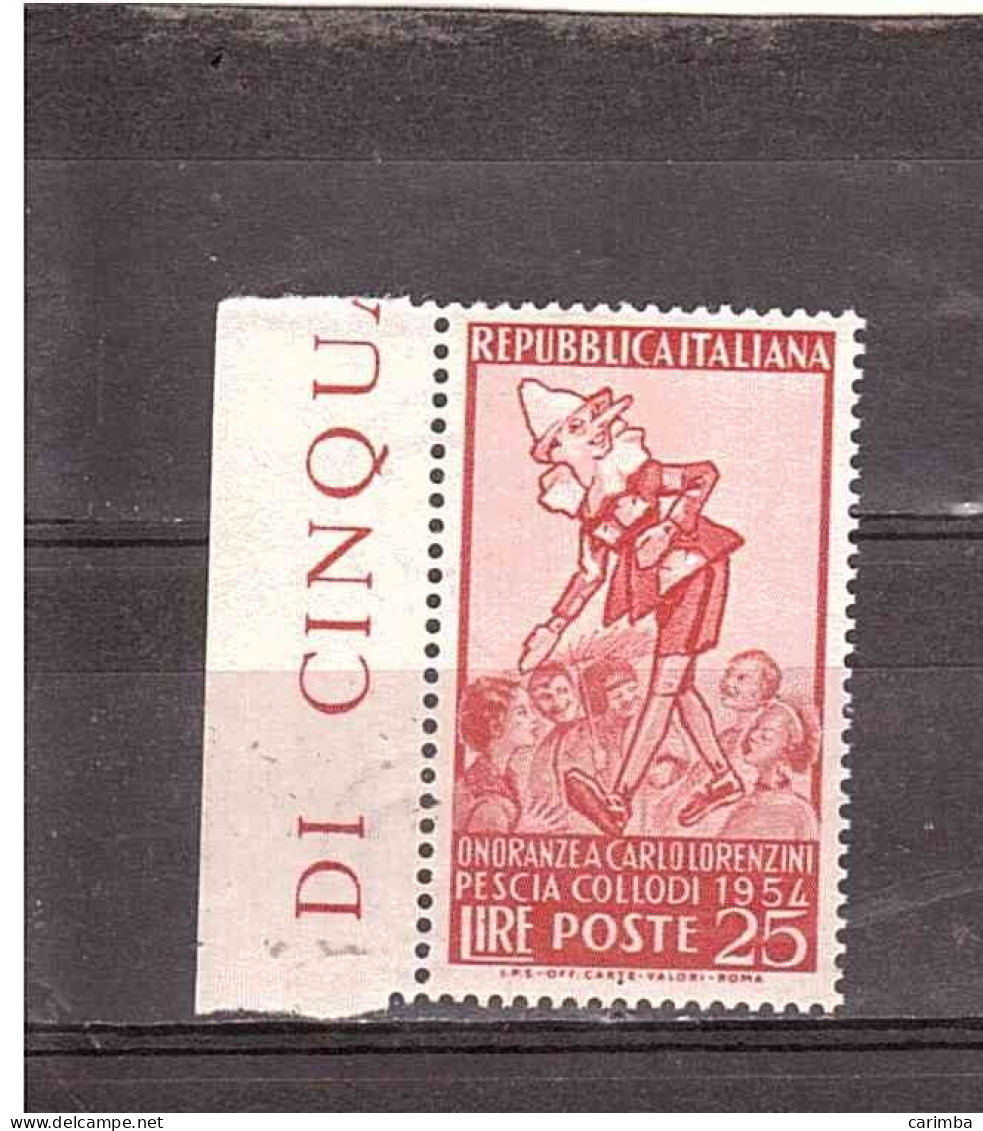 1954 L.25 COLLODI PINOCCHIO - 1946-60: Neufs