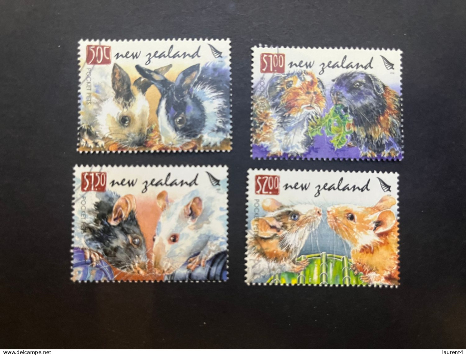 16-5-2024 (stamp) New Zealand - 4 Mint - PETS / Animaux Domestique - Other & Unclassified