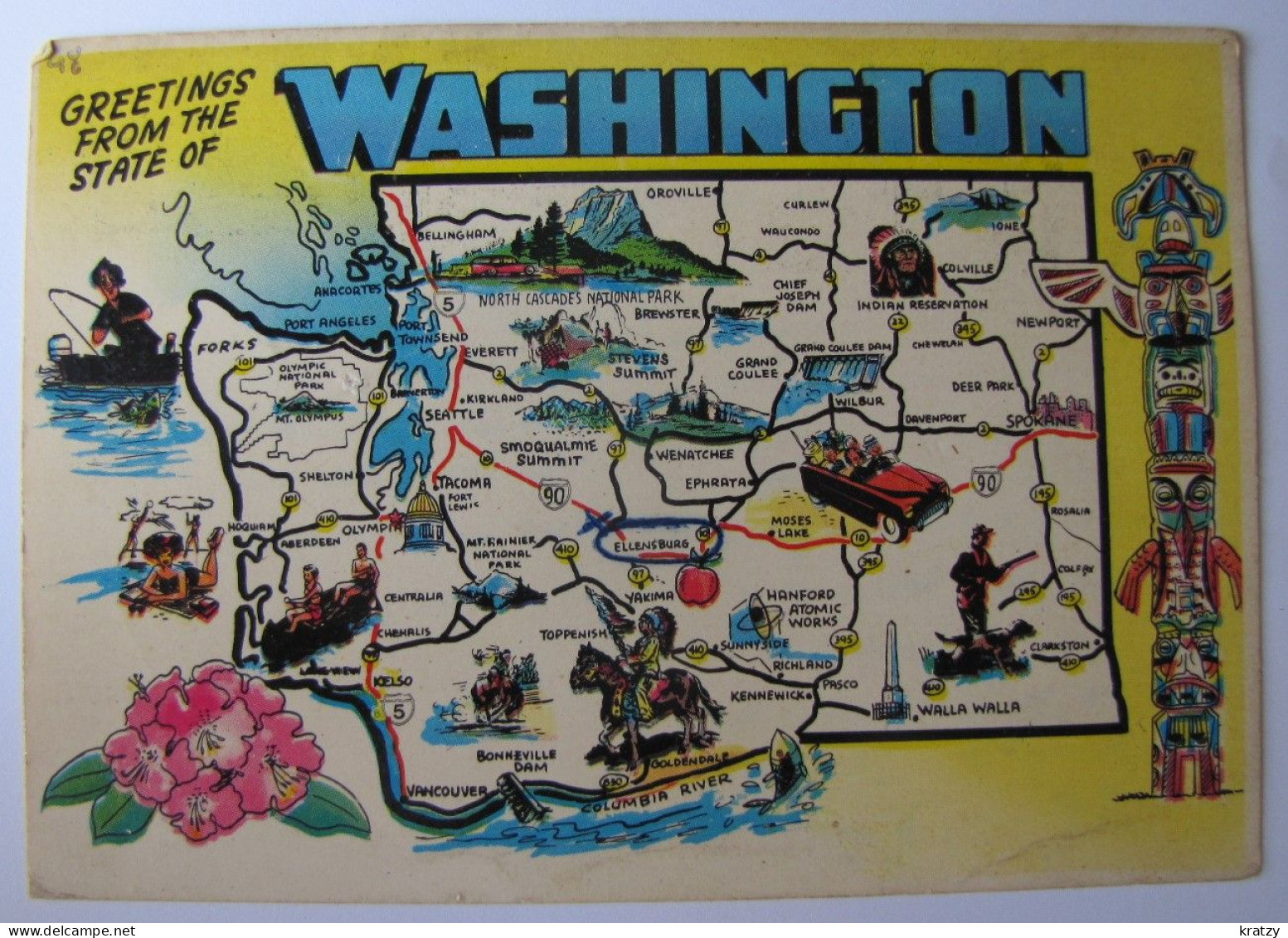 ETATS-UNIS - WASHINGTON - Map - Other & Unclassified