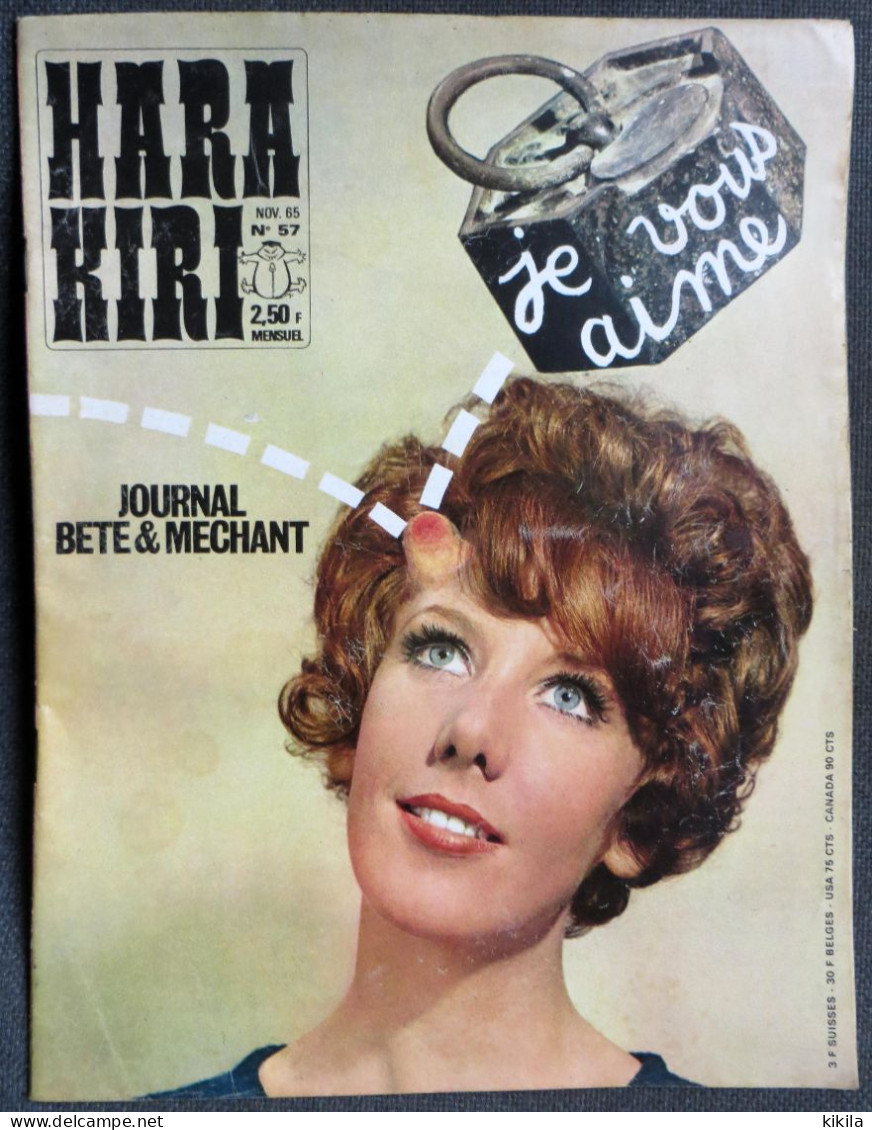 HARA KIRI N° 57 Novembre 1965 Journal Bête Et Méchant Professeur Choron  Reiser   Gébé  Cabu Le Journal De Catherine* - Humour
