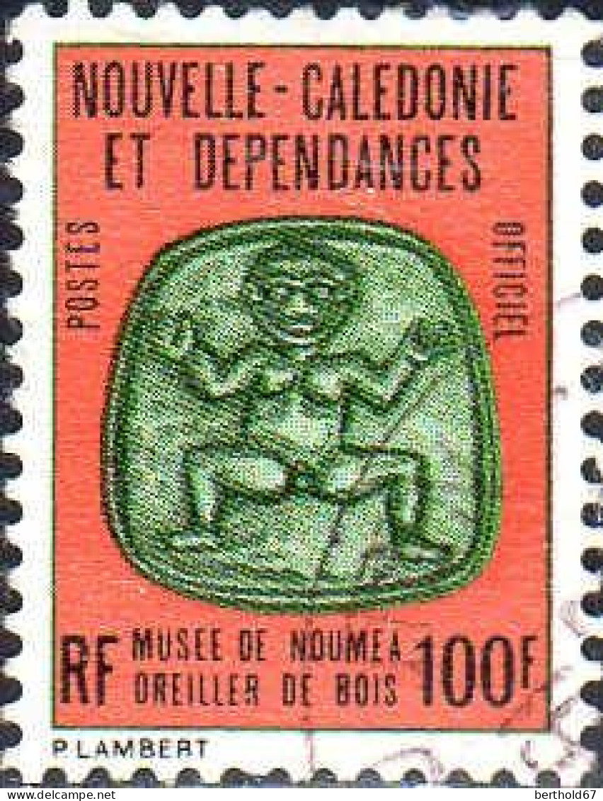 Nle-Calédonie Service Obl Yv:29 Mi:29 Musée De Nouméa Oreiller De Bois (Beau Cachet Rond) - Dienstmarken
