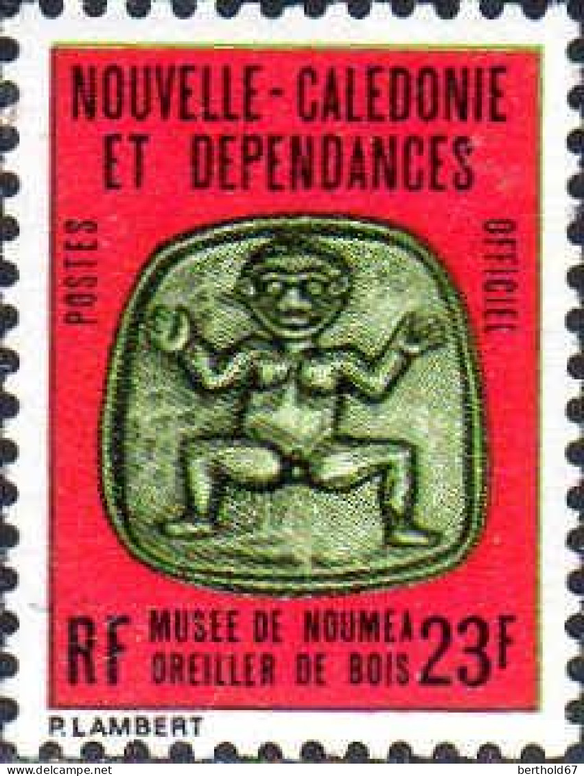 Nle-Calédonie Service N** Yv:31 Mi:31 Musée De Nouméa Oreiller De Bois - Officials