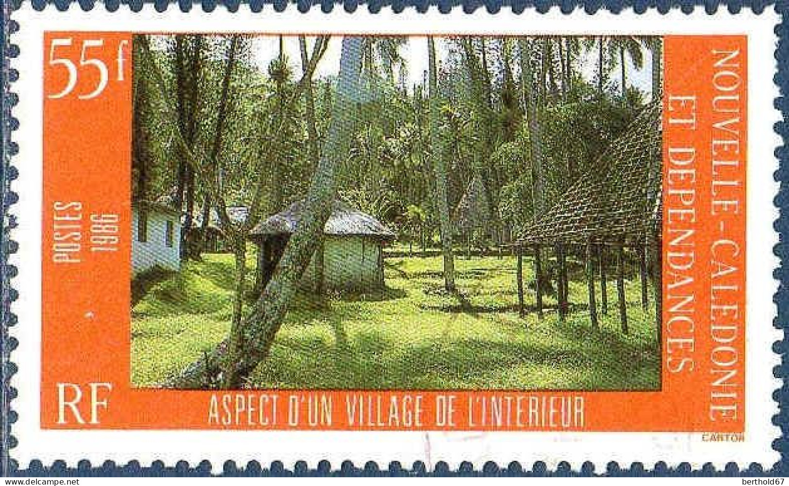 Nle-Calédonie Poste Obl Yv: 515 Mi:778 Aspect D'un Village De L'interieur (Beau Cachet Rond) - Used Stamps