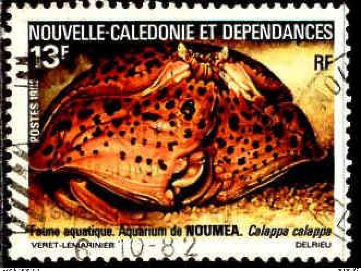 Nle-Calédonie Poste Obl Yv: 453 Mi: Calappa Calappa (Beau Cachet Rond) - Used Stamps
