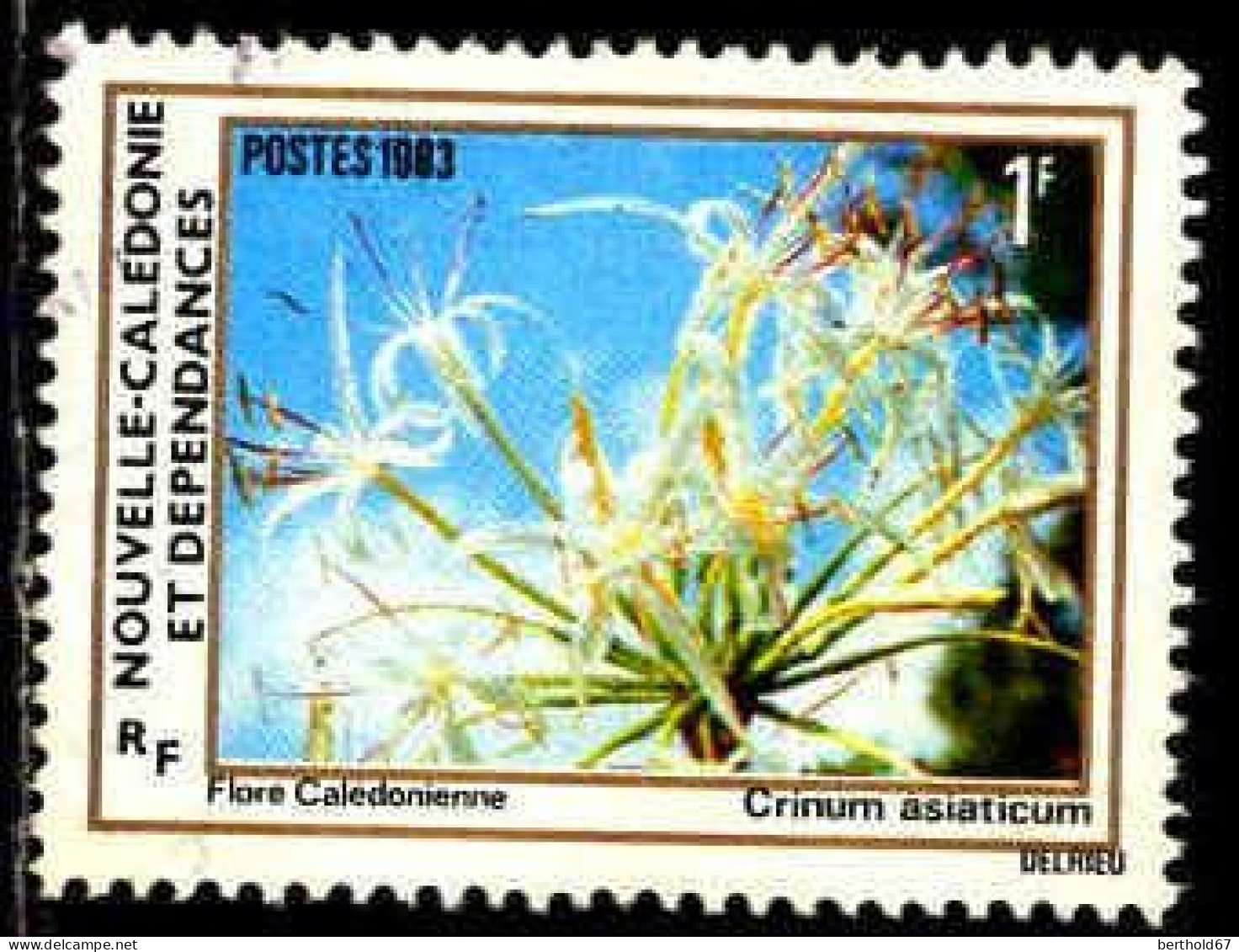 Nle-Calédonie Poste Obl Yv: 469 Mi: Crinum Asiaticus (cachet Rond) - Used Stamps