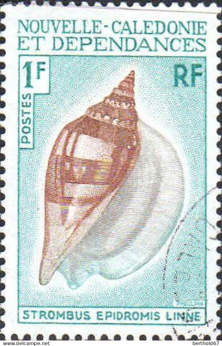 Nle-Calédonie Poste Obl Yv: 368 Mi:494 Strombus Epidromis Linne (Beau Cachet Rond) - Used Stamps