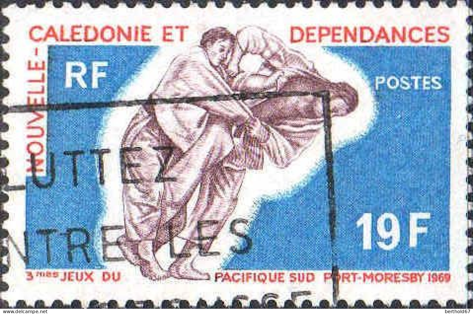 Nle-Calédonie Poste Obl Yv: 361/362 3.Jeux Du Pacifique Sud Port-Moresby (Belle Obl.mécanique) - Used Stamps