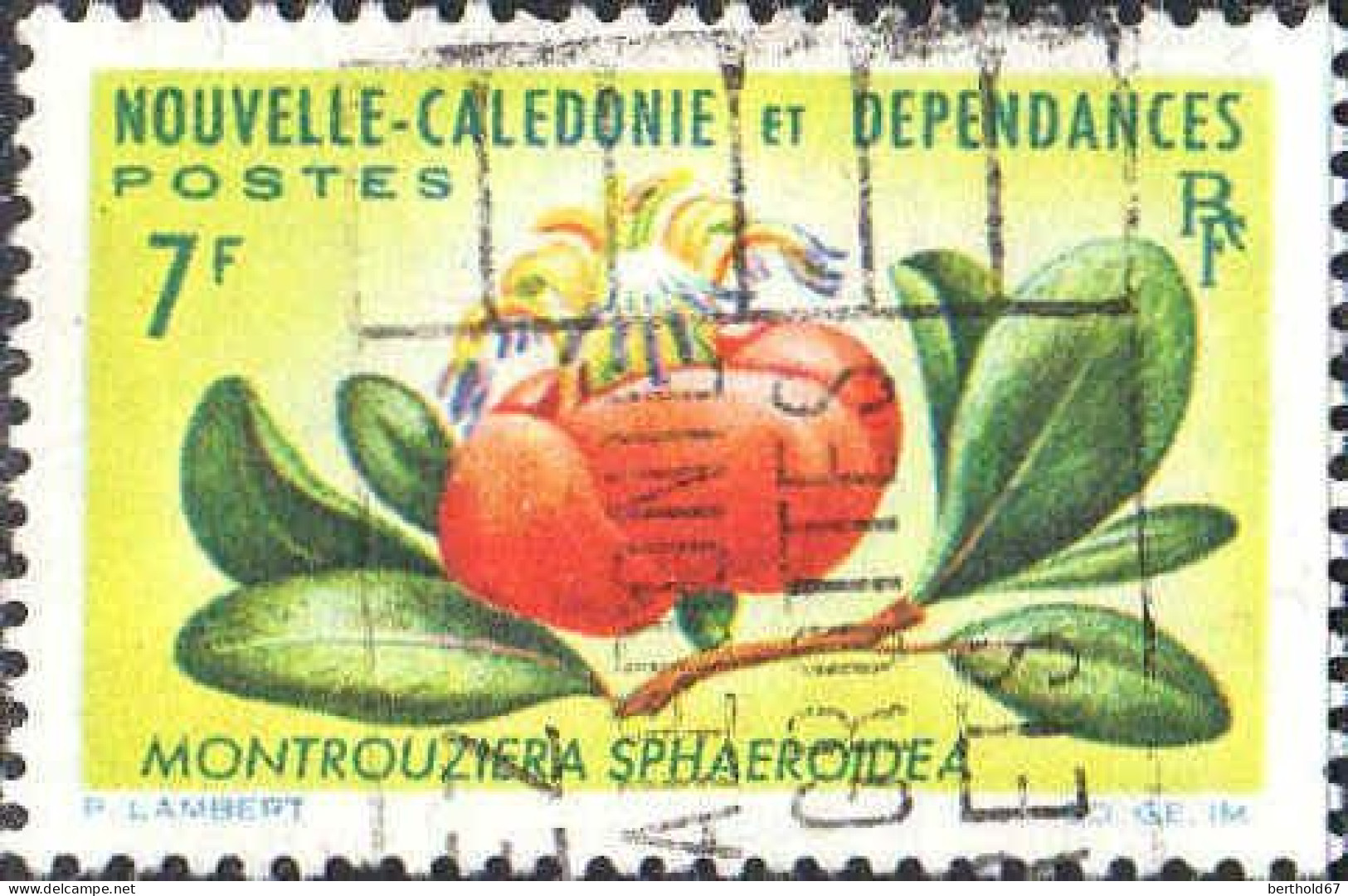 Nle-Calédonie Poste Obl Yv: 319 Mi:399 Montrouziera Sphaeroida (Belle Obl.mécanique) - Used Stamps