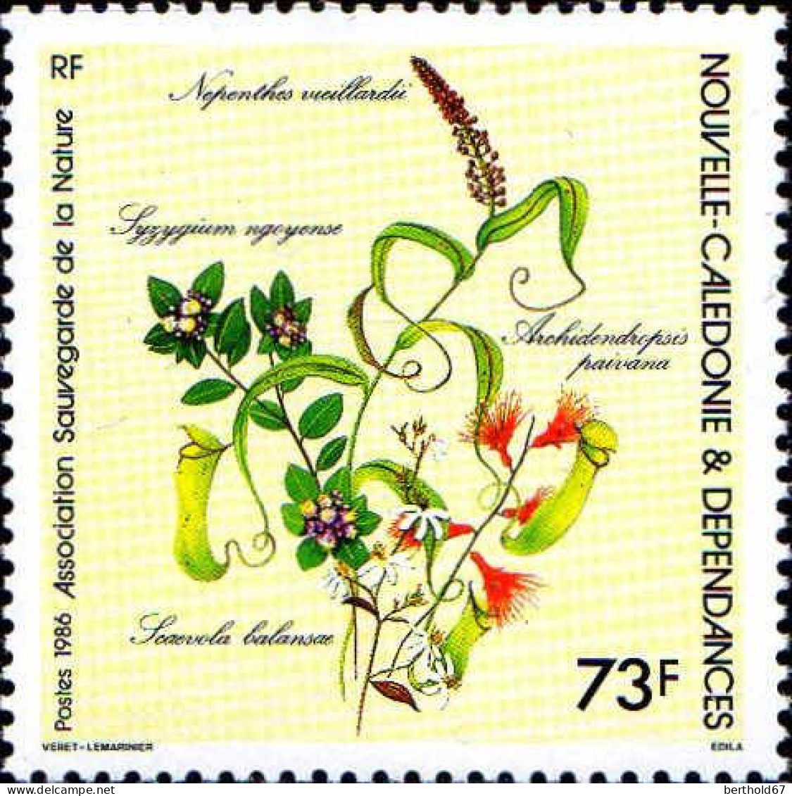 Nle-Calédonie Poste N** Yv: 527 Mi:793 Association Sauvegarde De La Nature - Unused Stamps