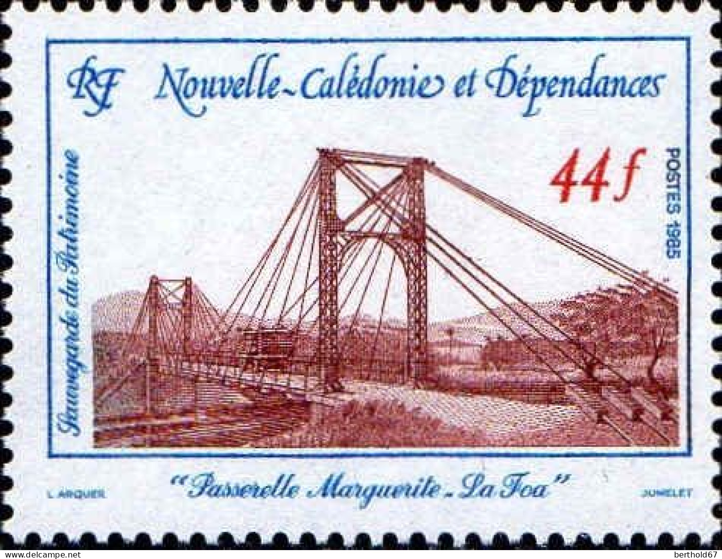 Nle-Calédonie Poste N** Yv: 503 Mi:762 Passerelle Marguerite La Foa - Unused Stamps