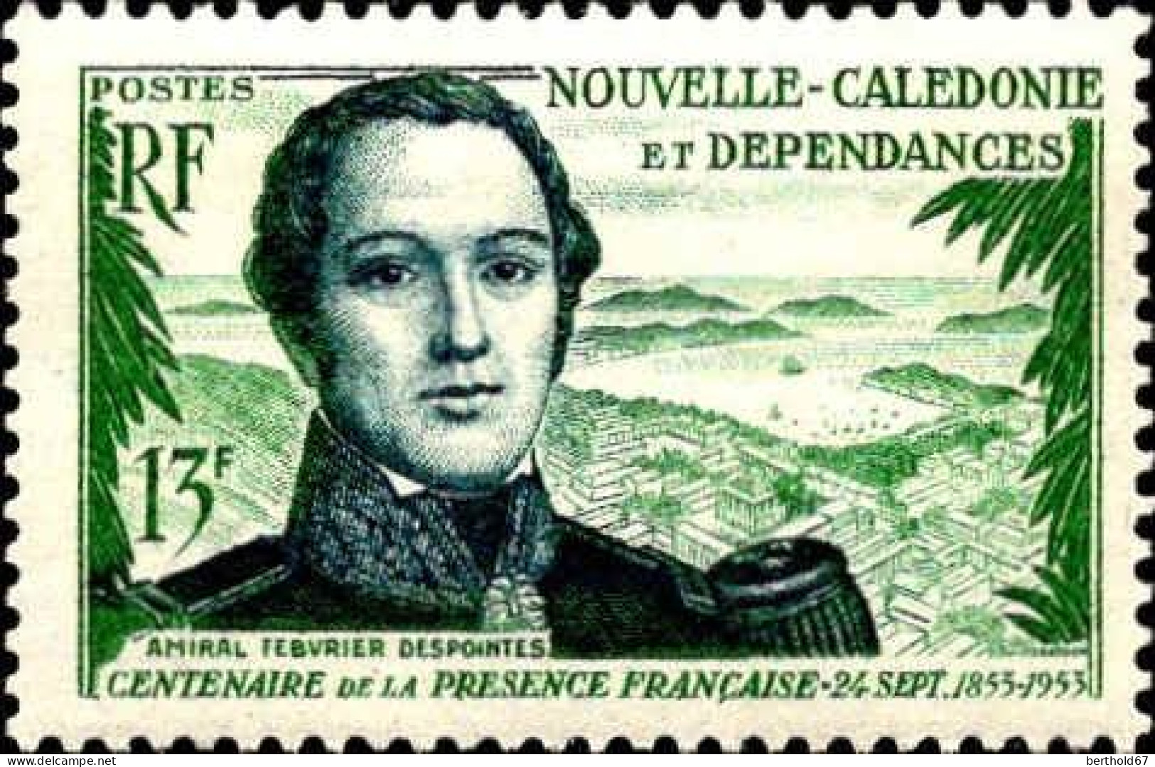 Nle-Calédonie Poste N** Yv: 283 Mi:354 Amiral Febvrier Despointes - Unused Stamps
