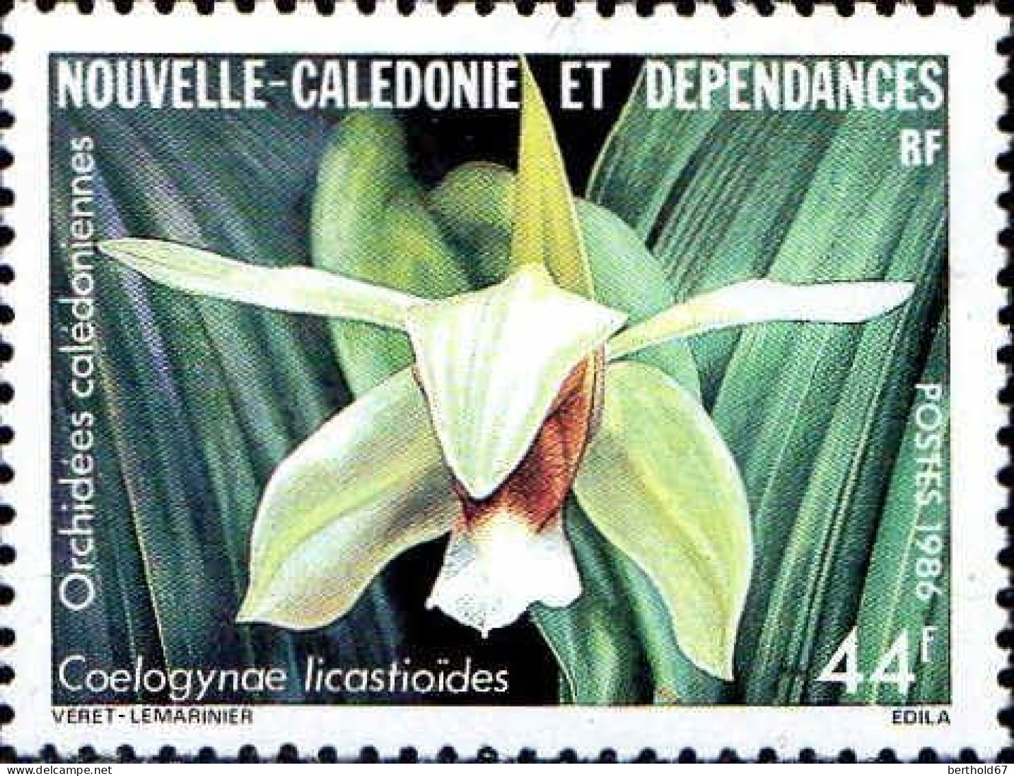 Nle-Calédonie Poste N** Yv: 520/521 Flore Calédoniennes Orchidées - Unused Stamps