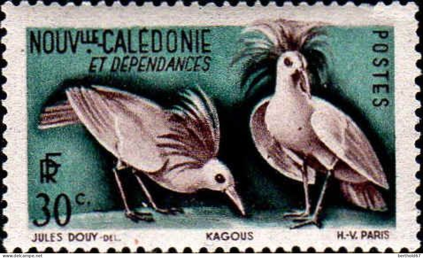 Nle-Calédonie Poste N* Yv: 260 Mi:327 Kagous (Trace De Charnière) - Unused Stamps