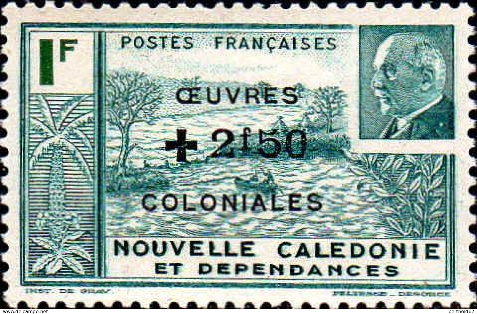 Nle-Calédonie Poste N** Yv: 246/247 Oeuvres Coloniales Surcharge N.valeurs - Unused Stamps