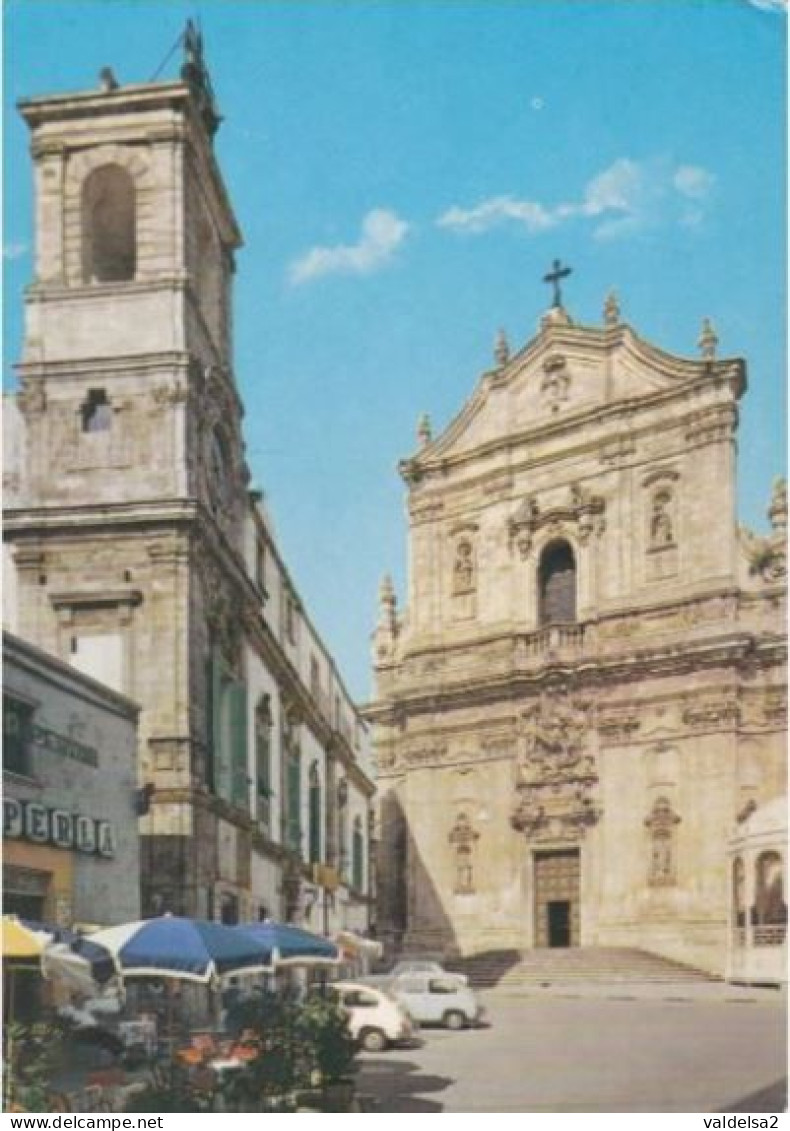 MARTINA FRANCA - TARANTO - COLLEGIATA DI S.MARTINO - BAR LA PERLA CON INSEGNA PUBBLICITARIA BIRRA PERONI - AUTO - 1979 - Taranto