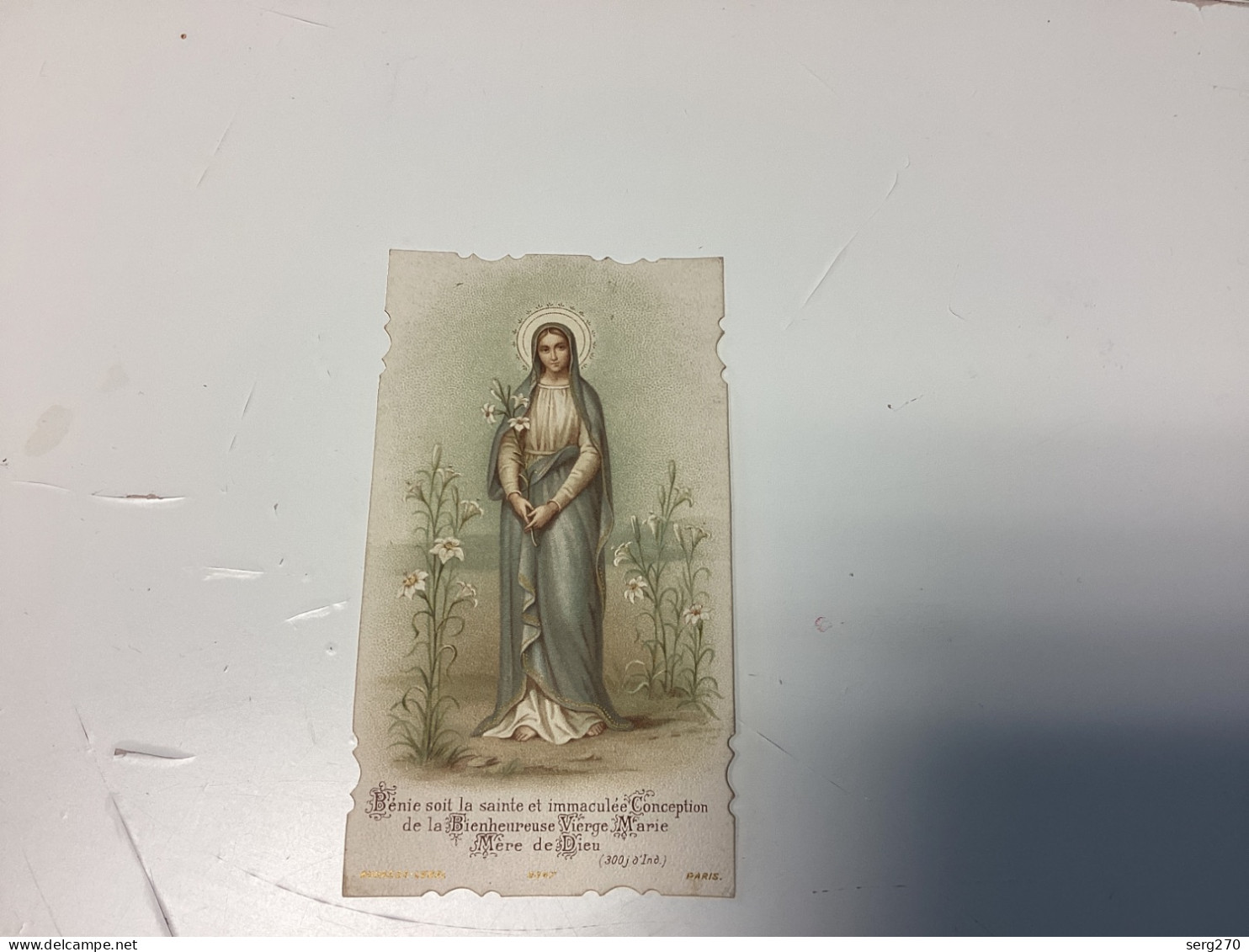 Ancienne, Image, Pieuse Et Religieuses, 1900 énie Soit La Sainte Et Immaculée Conception Pie X Pape - Devotion Images
