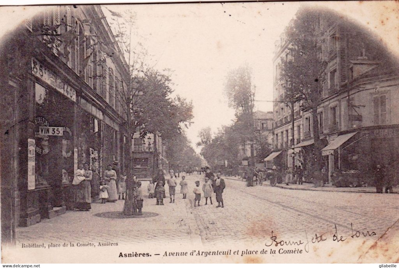 92 - Hauts De Seine   -  ASNIERES -  Avenue D Argenteuil Et Place De La Comete - Asnieres Sur Seine