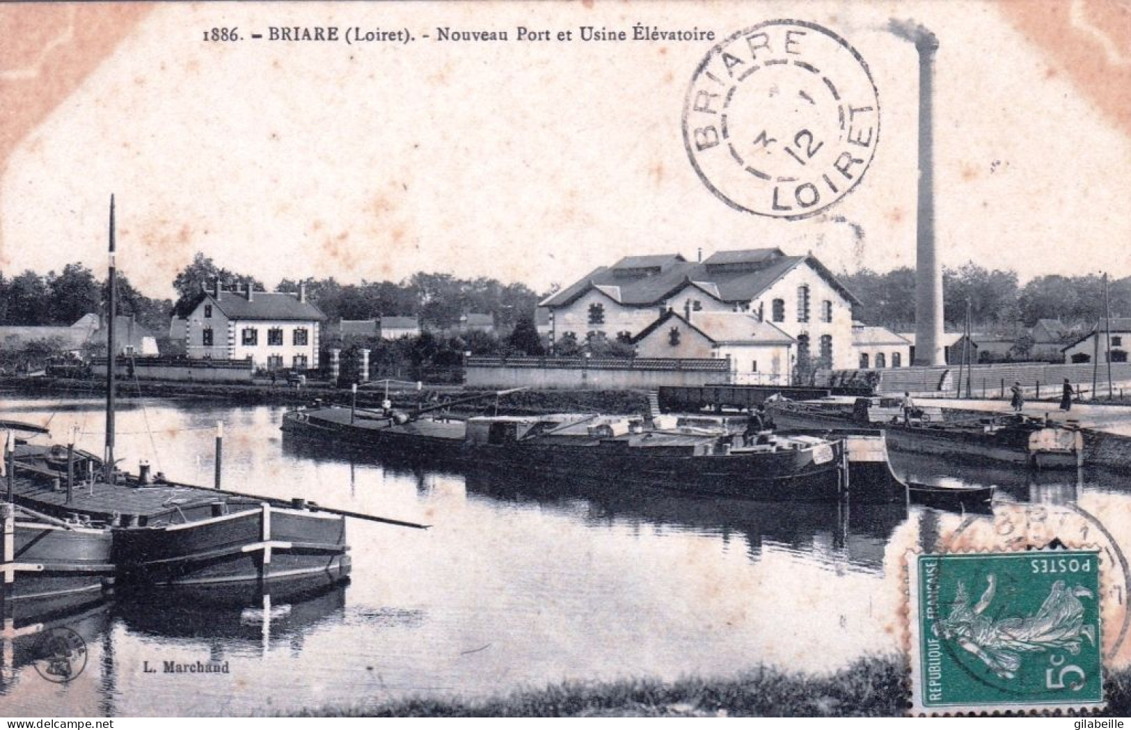 45 - Loiret -  BRIARE - Nouveau Port Et Usine élévatoire - Peniches - Briare