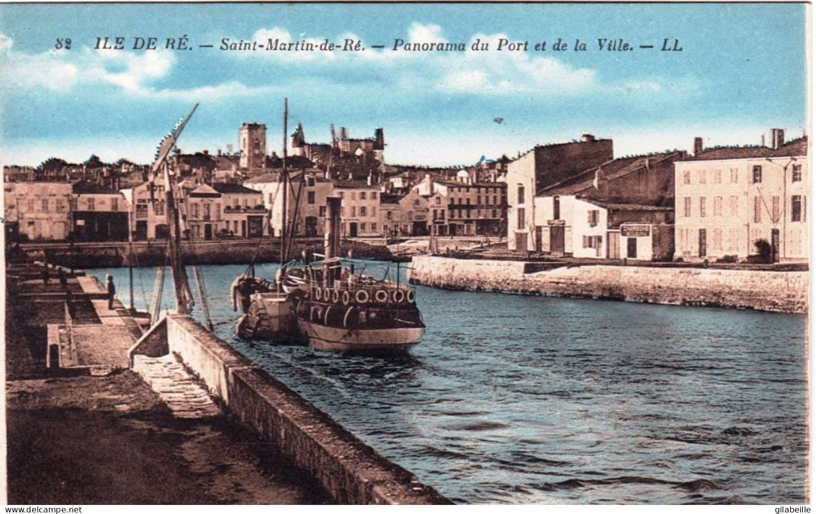 17 - Charente Maritime -  ILE  De RE - Saint Martin De Ré -  Panorama Du Port Et De La Ville - Ile De Ré