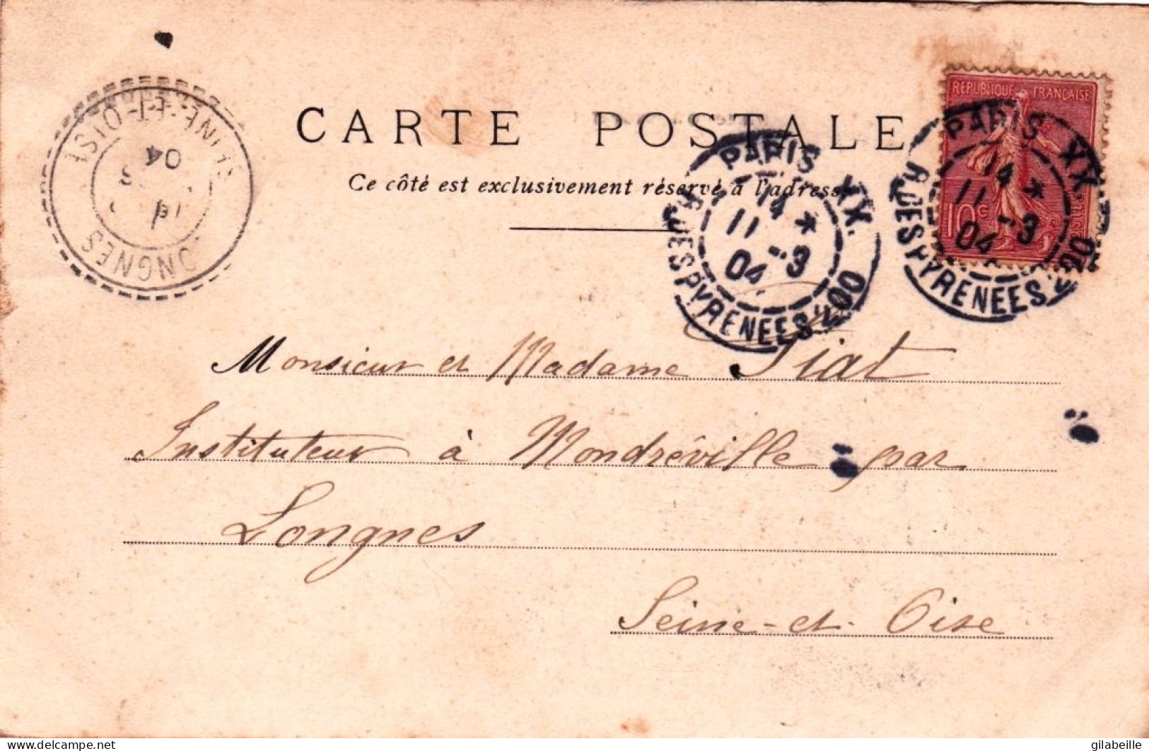 75 - PARIS 01 -   Place Du Chatelet - Theatre Sarah Bernhardt -  Carte Précurseur 1904 - District 01