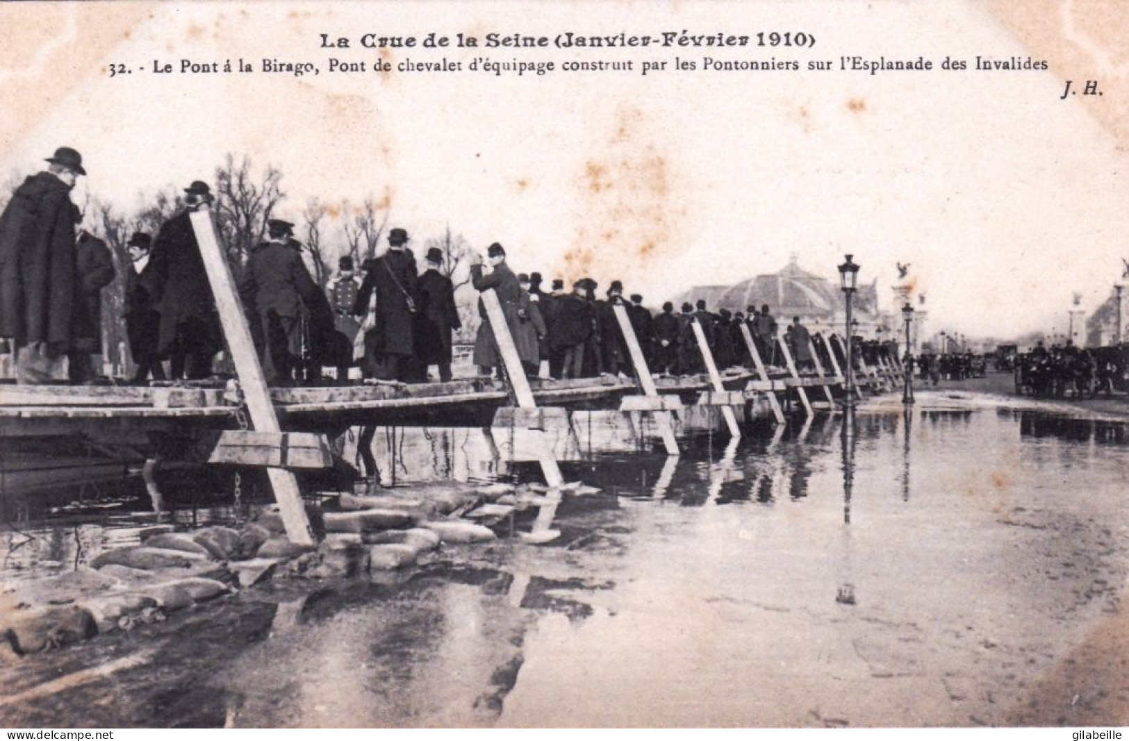 75 - PARIS - Crue De La Seine 1910 - Le Pont A La Birago - Inondations De 1910