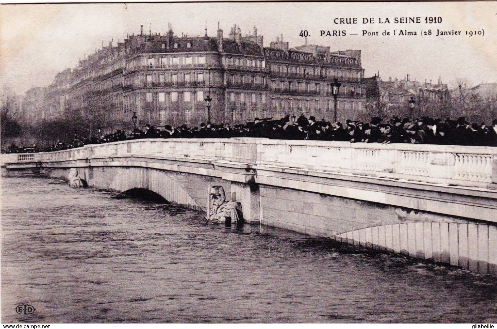 75 - PARIS - Crue De La Seine 1910 - Pont De L Alma - Paris Flood, 1910