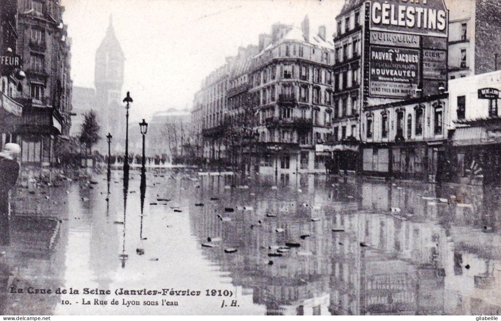 75 - PARIS - Crue De La Seine 1910 - La Rue De Lyon Sous L Eau - Paris Flood, 1910